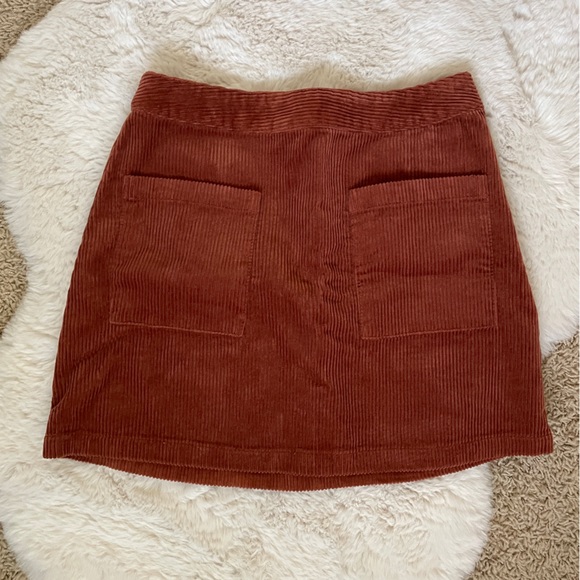 Corduroy Patch Pocket Mini Skirt Size Small - Picture 3 of 9